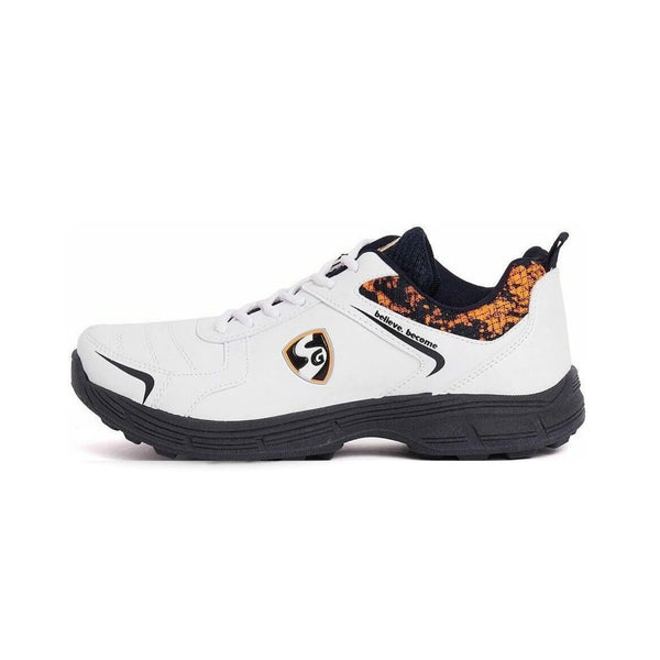 Savage Stud Shoe Dynamic Navy Blue & Vibrant Orange Cricket Footwear